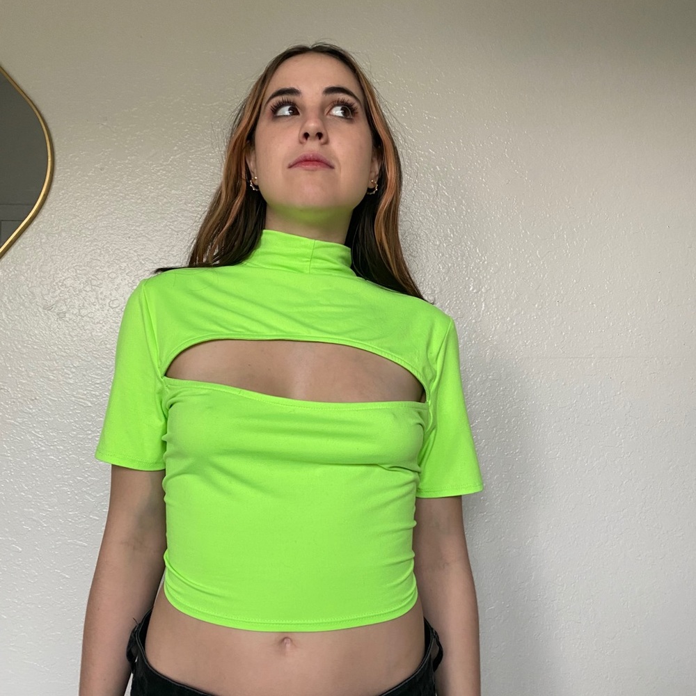 Neon green crop